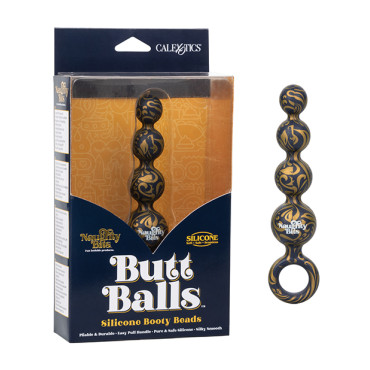 Naughty Bits Butt Balls Silicone Booty Beads - Multi Color
