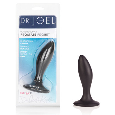 Dr Joel Kaplan Silicone Prostate Probe Curved - Black