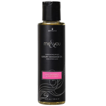 Sensuva Me & You Massage Oil - 4.2 oz Grapefruit Vanilla