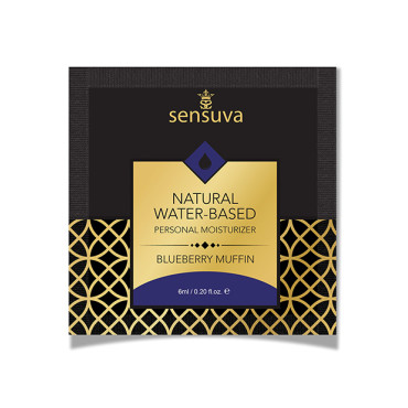 Sensuva Natural Water Based Personal Moisturizer Single Use Packet  - 6 ml Blueberry Muffin