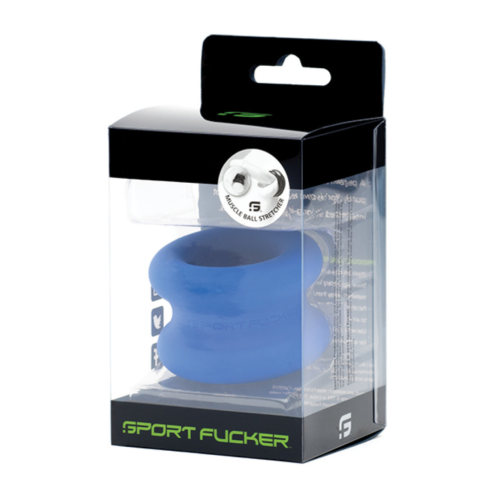 Sport Fucker Muscle Silicone Ball Stretcher - Blue
