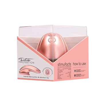Shots Twitch Innovation Hands Free Clitoral Stimulator - Rose Gold