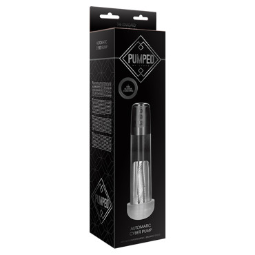 Shots Pumped Automatic Cyber Pump Masturbation Sleeve w/Free Silicone Cock Ring - Clear