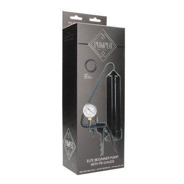 Shots Pumped Elite Beginner Pump w/PSI Gauge - Black