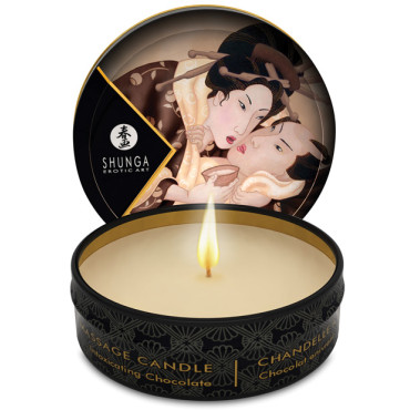 Shunga Excitation Mini Candlelight Massage Candle - 1 oz Intoxicating Chocolate