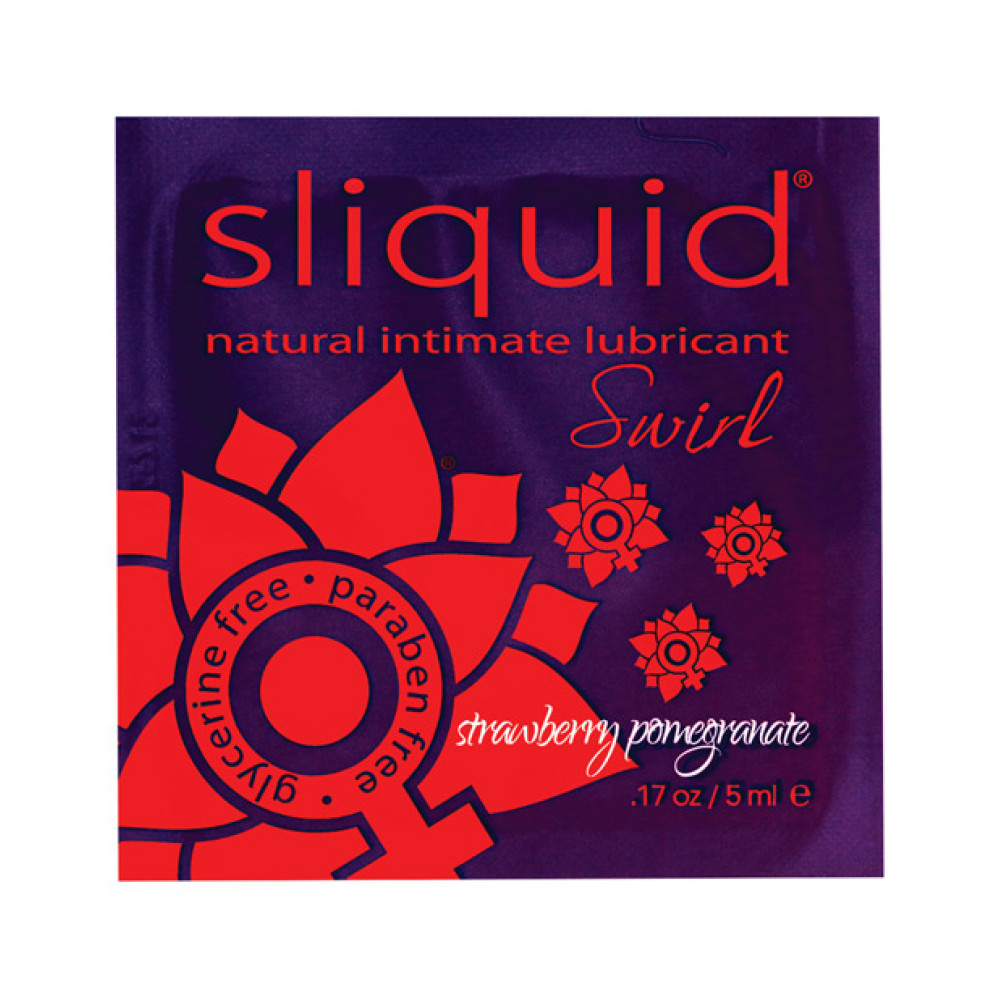 Sliquid Swirl Lubricant Pillow - .17 oz Strawberry Pomegranate
