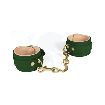 Spartacus PU Wrist Cuffs w/Plush Lining - Green