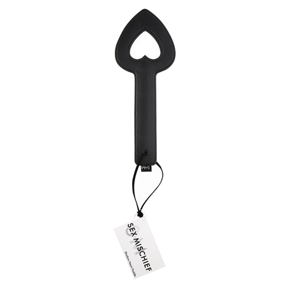 Sex & Mischief Shadow Heart Paddle - Black