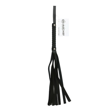 Sex & Mischief Faux Leather Flogger - Black