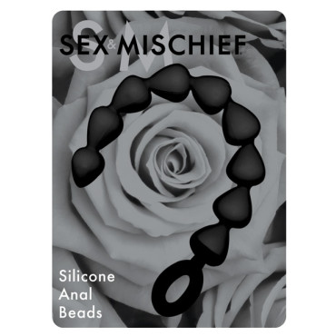 Sex & Mischief Silicone Anal Beads - Black