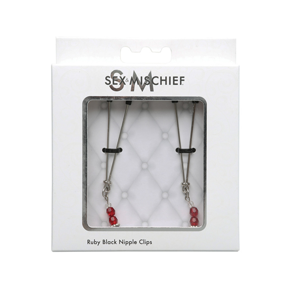 Sexperiments Ruby Black Nipple Clamps