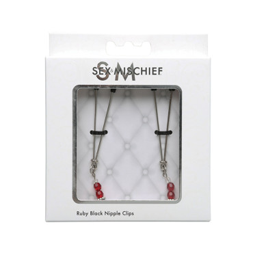 Sexperiments Ruby Black Nipple Clamps