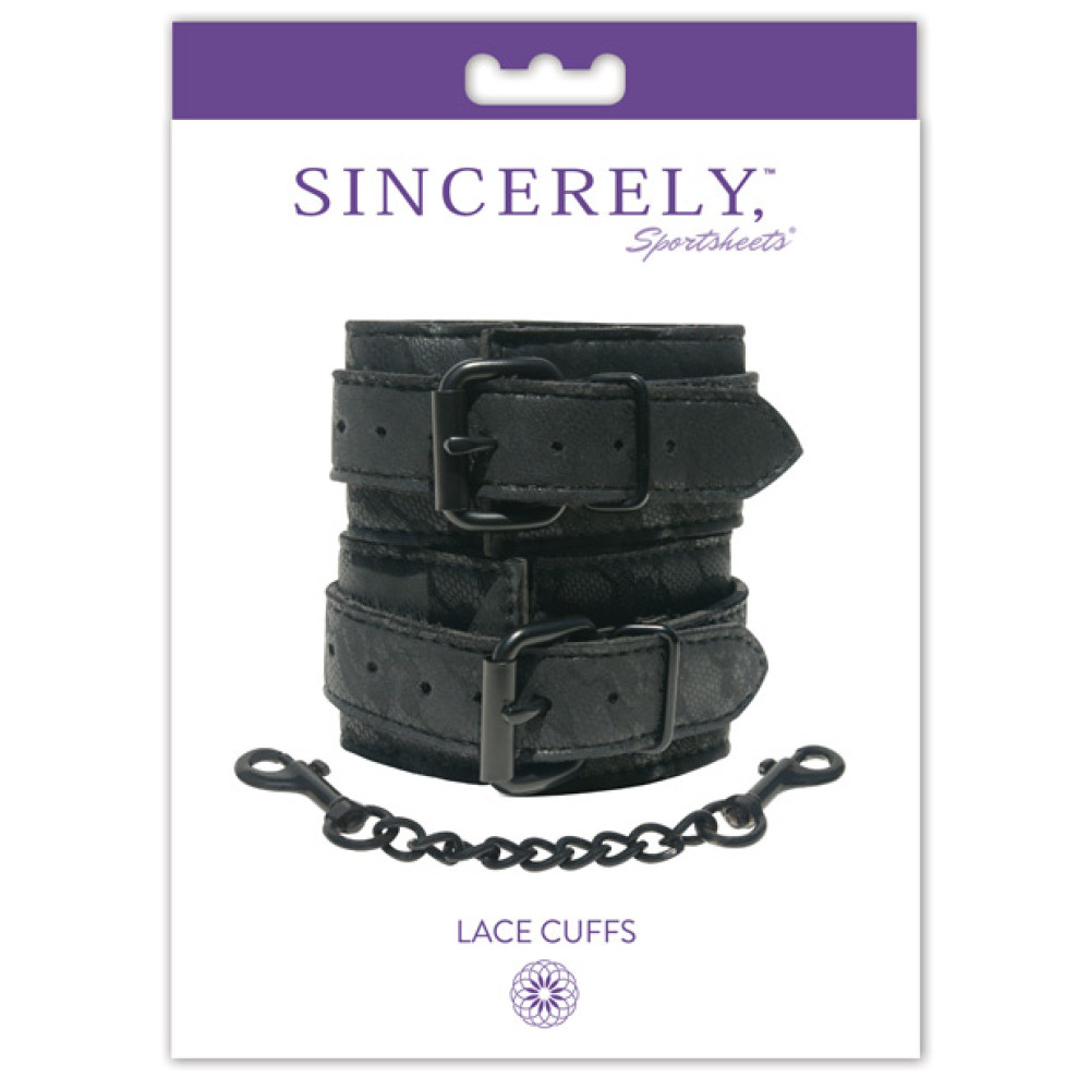 Sincerely Lace Cuffs - Black