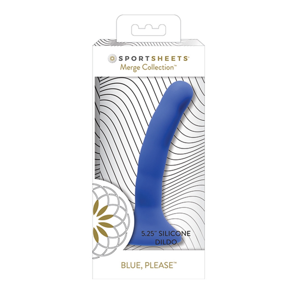Sportsheets 5.25" Please Silicone Dildo - Blue