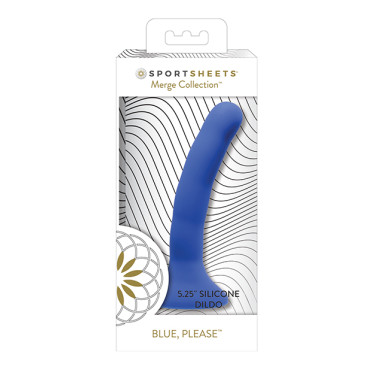 Sportsheets 5.25" Please Silicone Dildo - Blue