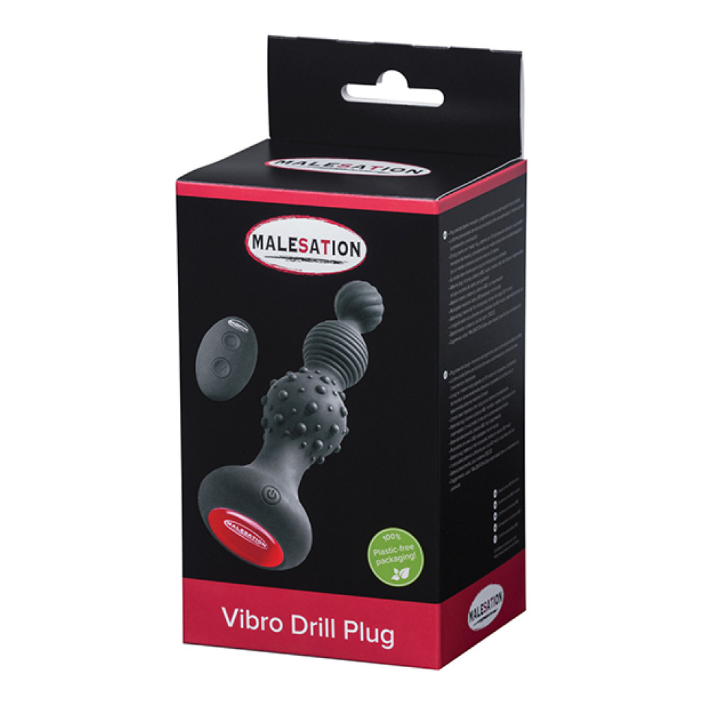 MALESATION Vibro Drill Plug - Black