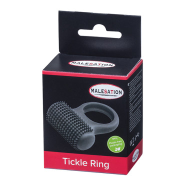 MALESATION Tickle Me Nubbed Cock Ring - Black