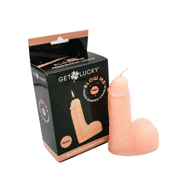 Get Lucky 5" Blow Me Penis Candle - Peach