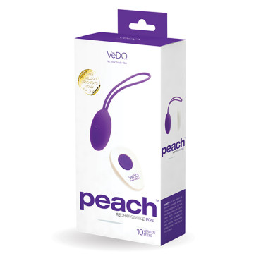 VeDO Peach Rechargeable Egg Vibe - Into You Indigo