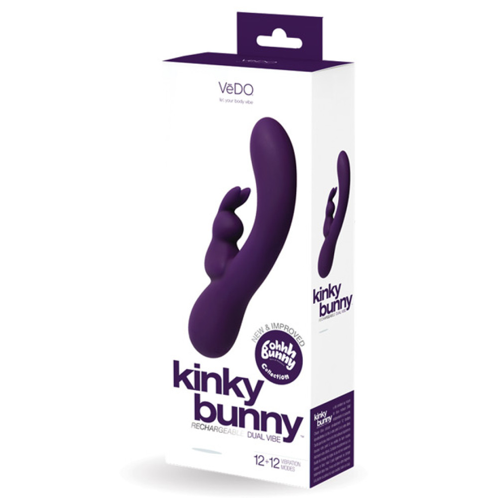 VeDO Kinky Bunny Plus Rechargeable Dual Vibe - Deep Purple