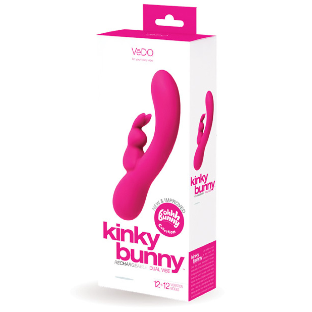 VeDO Kinky Bunny Plus Rechargeable Dual Vibe - Foxy Pink