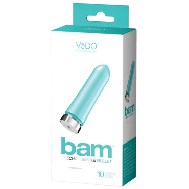 VeDO Bam Rechargeable Bullet - Tease Me Turquoise