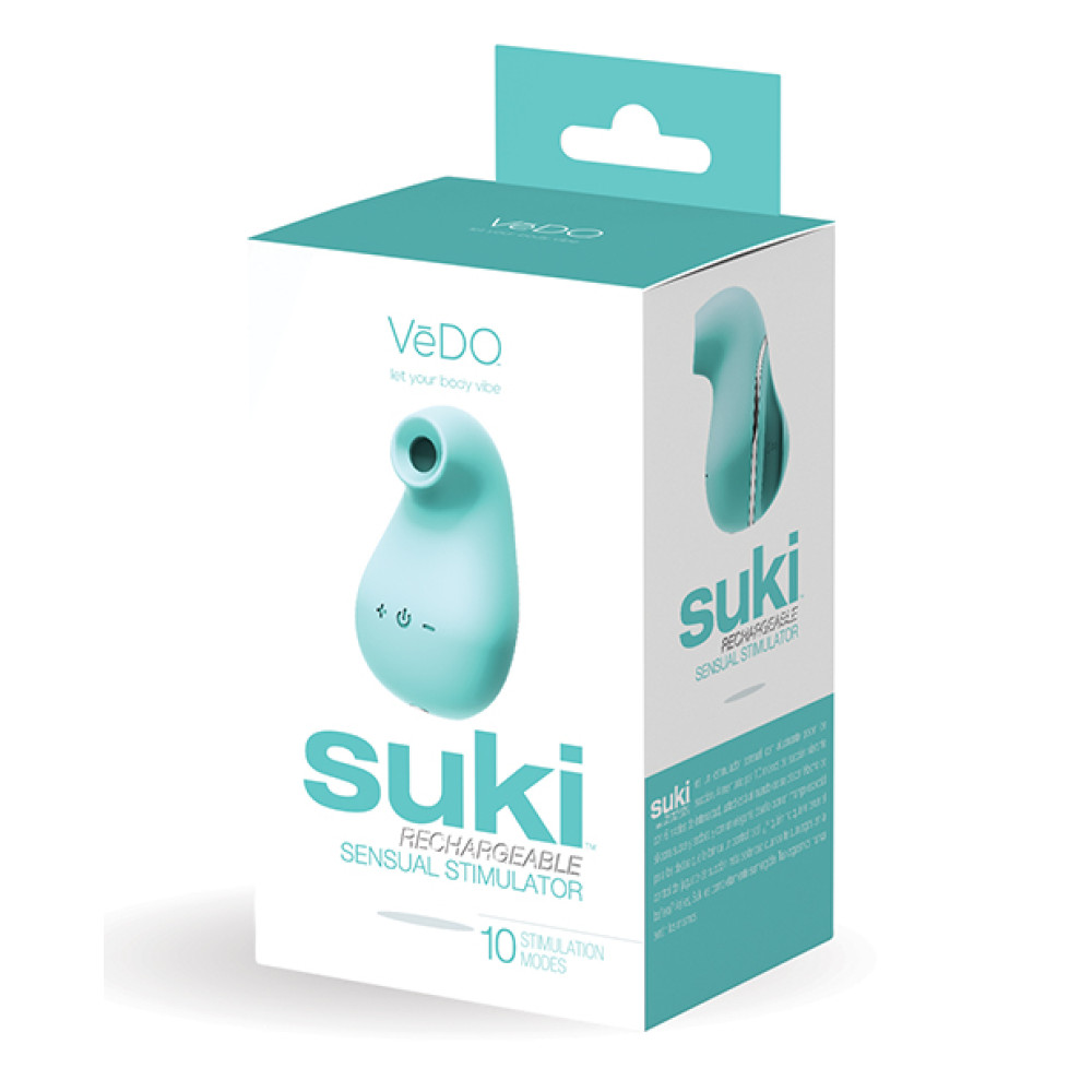 VeDO Suki Rechargeable Vibrating Sucker - Tease Me Turquoise