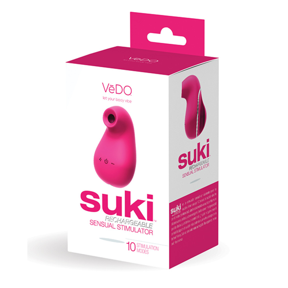 VeDO Suki Rechargeable Vibrating Sucker - Foxy Pink