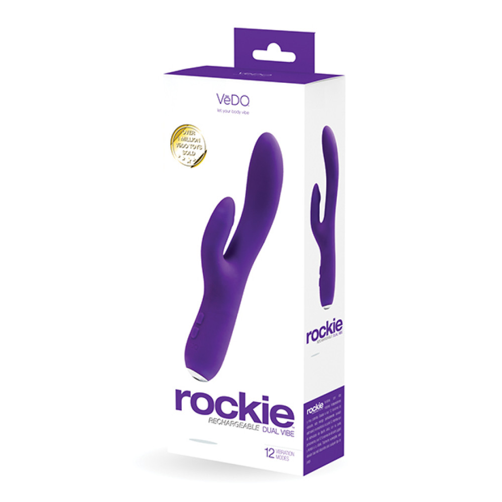 VeDO Rockie Rechargeable Dual Vibe - Indigo