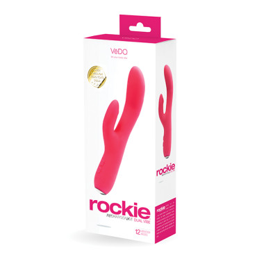 VeDO Rockie Rechargeable Dual Vibe - Foxy Pink