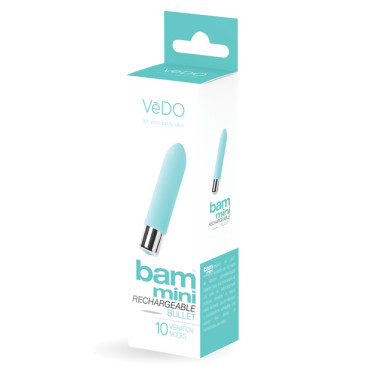 VeDO Bam Mini Rechargeable Bullet Vibe - Turquoise