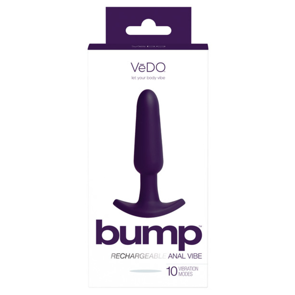 VeDO Bump Rechargeable Anal Vibe - Deep Purple