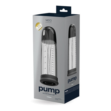 VeDO Pump Rechargeable Vacuum Penis Pump - Just Black