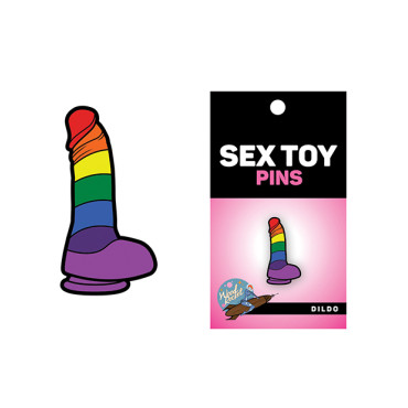 Wood Rocket Sex Toy Gay Pride Dildo Pin - Rainbow