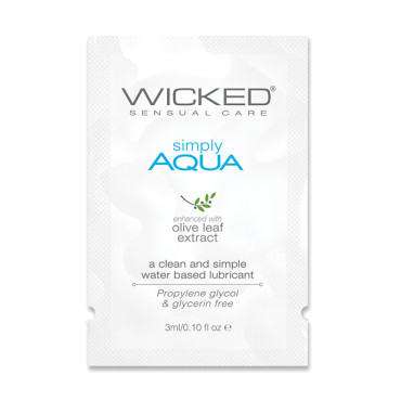 Wicked Sensual Care Simply Aqua Water Based Lubricant  - .1 oz