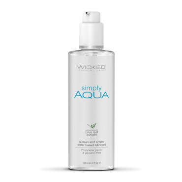 Wicked Sensual Care Simply Aqua Water Based Lubricant - 4 oz