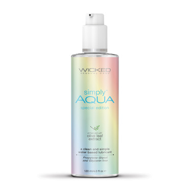Wicked Sensual Care Simply Aqua Special Edition Water Based Lubricant - 4 oz