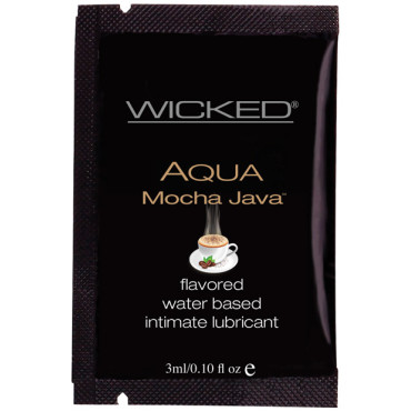 Wicked Sensual Care Aqua Water Based Lubricant - .1 oz Mocha Java
