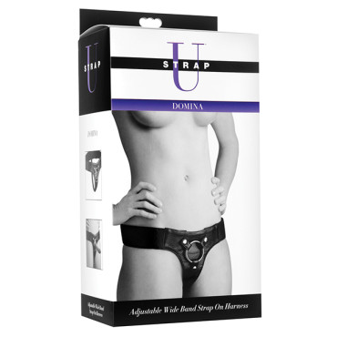 Strap U Domina Adjustable Wide Band Strap On Harness