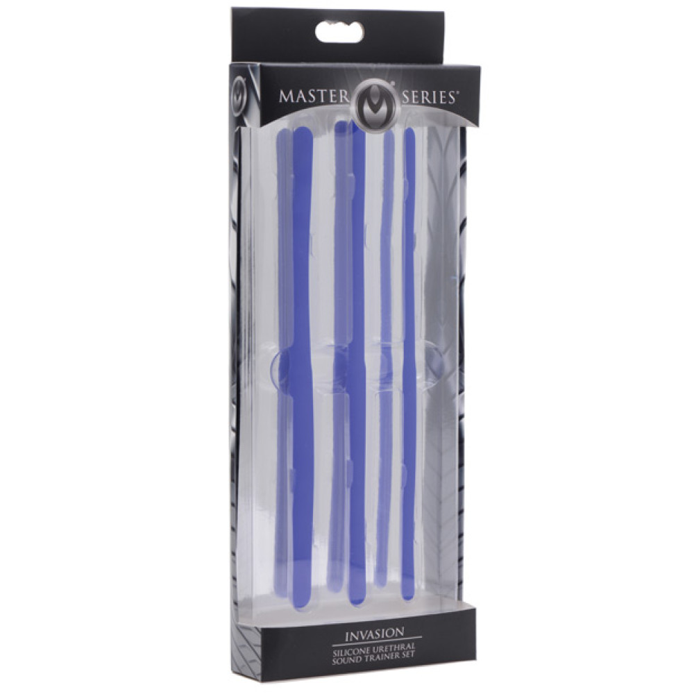 Master Series Invasion Silicone Urethral Sound Trainer Set - Blue Set of 3