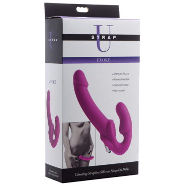 Strap U Vibrating Strapless Silicone Strap on Dildo