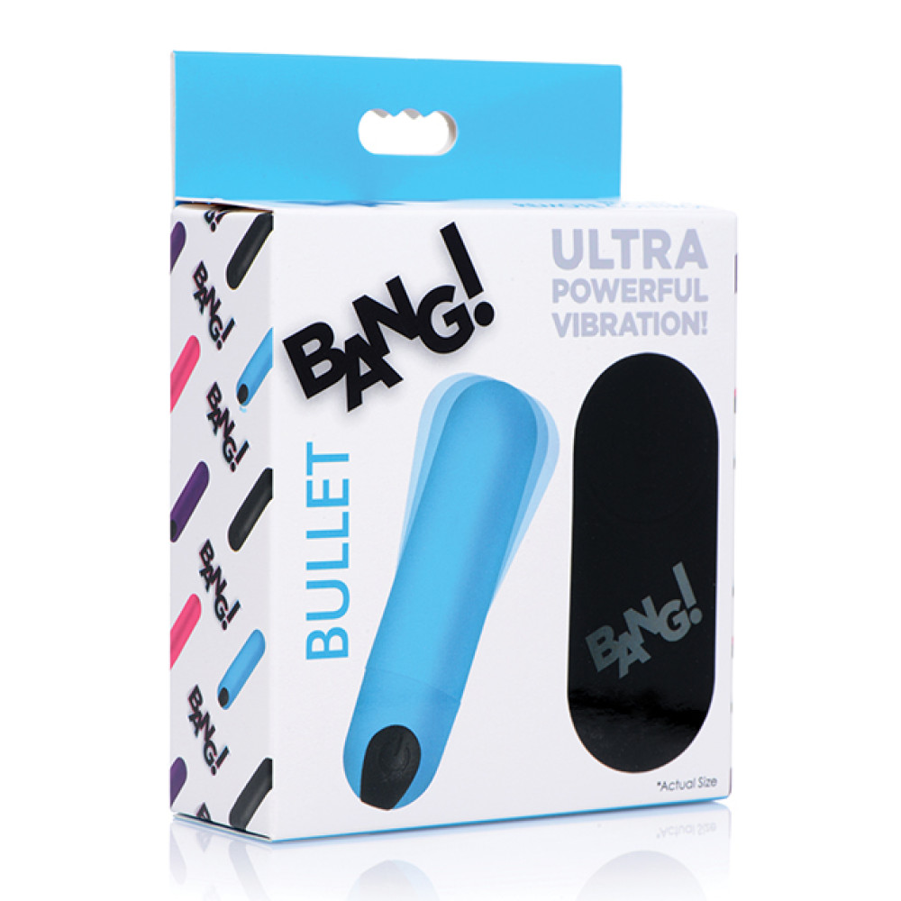 Bang! Vibrating Bullet w/ Remote Control - Blue
