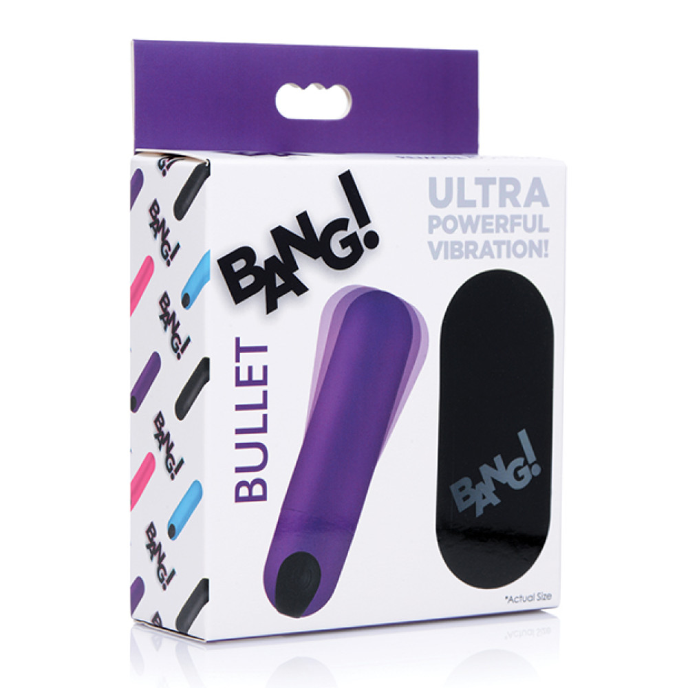Bang! Vibrating Bullet w/ Remote Control - Purple