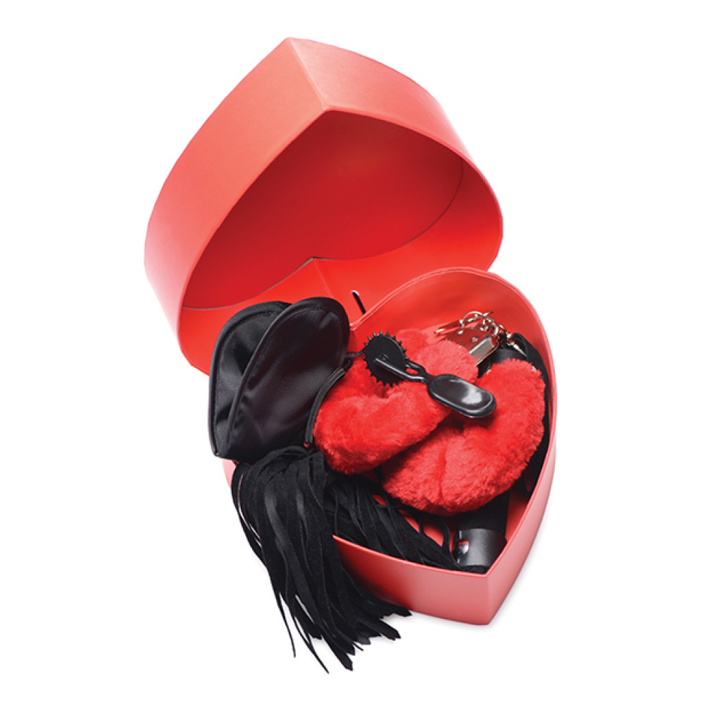 Frisky Passion Fetish Kit w/Heart Gift Box - Red