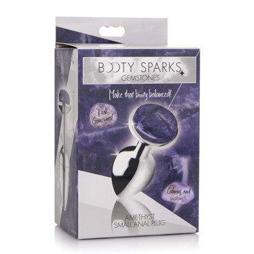 Booty Sparks Gemstones Amethyst Gem Anal Plug - Small