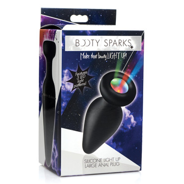 Booty Sparks Silicone Light Up Anal Plug - Large