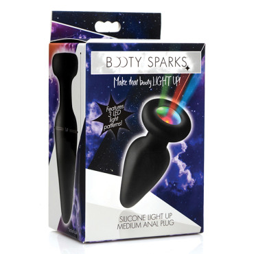 Booty Sparks Silicone Light Up Anal Plug - Medium