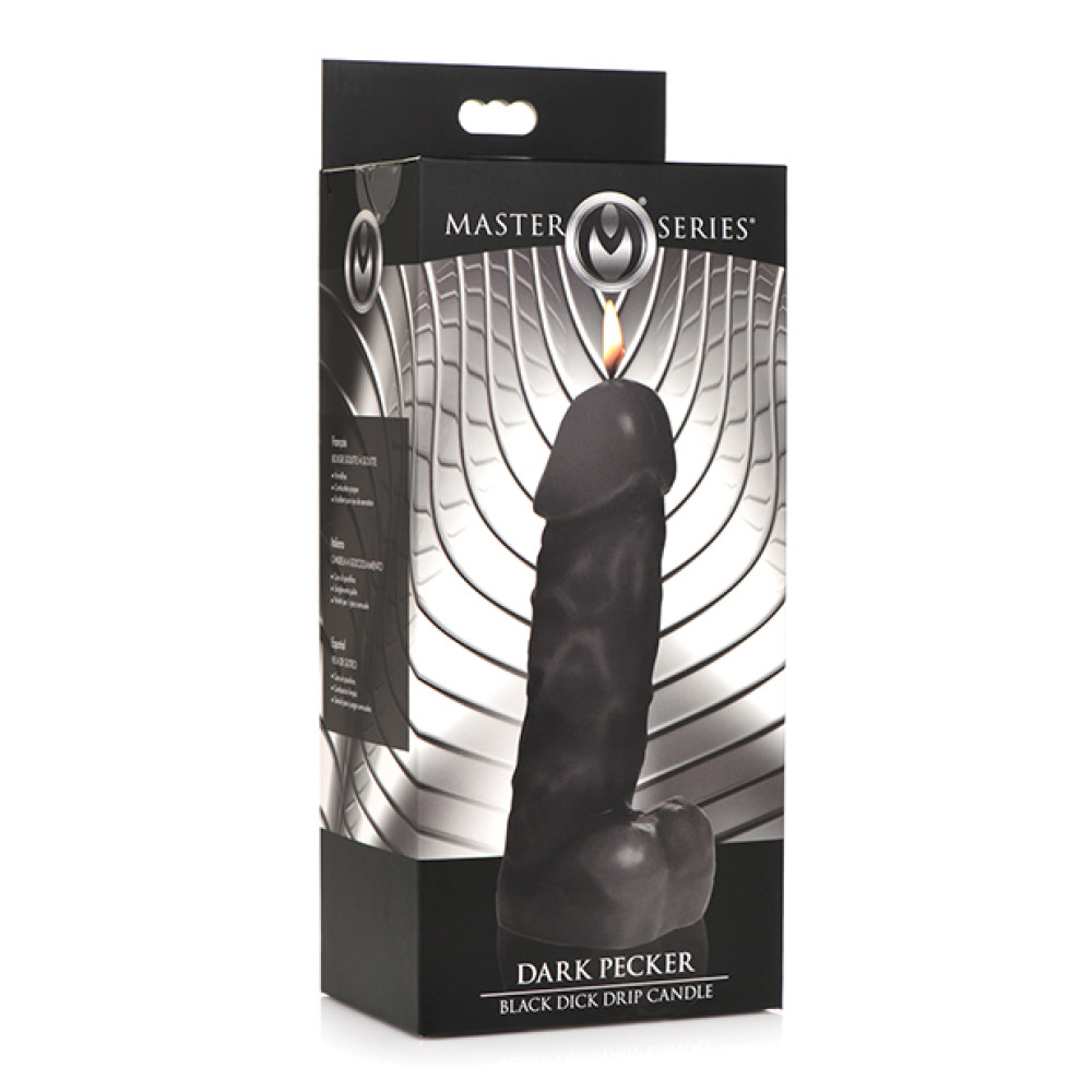 Master Series Dark Pecker Dick Drip Candle - Black
