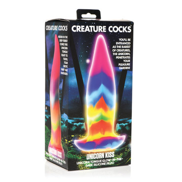 Creature Cocks Unicorn Kiss Silicone Tongue Dildo - Glow in the Dark