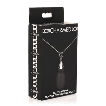 Charmed 10X Vibrating Silicone Teardrop Necklace